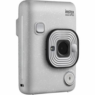 FUJIFILM INSTAX Mini LiPlay Hybrid Instant Camera Elegant Stone White  -  Aparat Foto Instant Mini Liplay Stone White