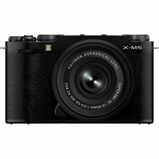 Fujifilm X-M5 - aparat foto mirrorless 26.1MP kit cu XC 15-45mm f 3.5-5.6 OIS (Negru)