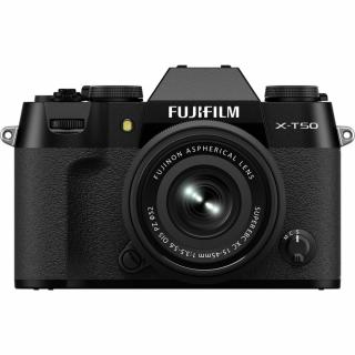 Fujifilm X-T50 - aparat foto mirrorless 40.2MP kit cu XC 15-45mm f 3.5-5.6 OIS (Negru)