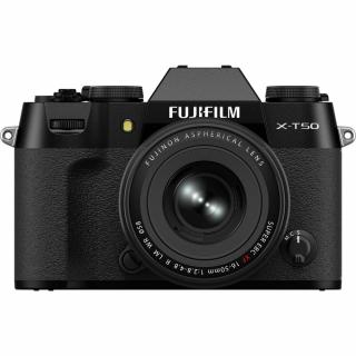 Fujifilm X-T50 - aparat foto mirrorless 40.2MP kit cu XF 16-50mm f 2.8-4.8 R LM (Negru)