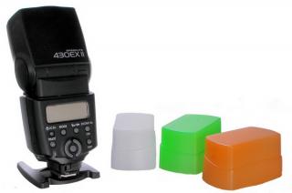 Phottix set 3 bounce diffusere colorate pentru Canon 430EX II