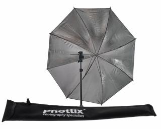 Phottix umbrela reflexie 84 cm (argintiu interior - negru exterior)