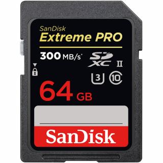 SanDisk  Extreme Pro SDXC 64GB 300MB s 2000x, UHS-II Class 10 (SDSDXPK-064G-GN4IN)