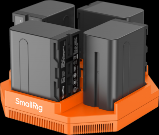 SmallRig 4834 NP-F970 4-Channel Camera Battery Charger  4-Battery Kit