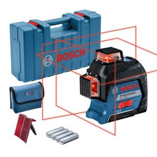 Bosch GLL 3-80 Nivela laser cu linii, 30m, receptor 120m, precizie 0.3 mm m