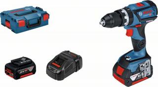 Bosch GSB 18V-60C Masina de gaurit cu percutie cu acumulator, 18V + 2 x Acumulatori GBA 18V 5.0Ah + Incarcator rapid GAL 1880 CV + L-Boxx