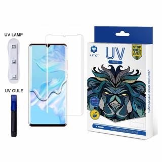 Folie sticla curbata Huawei P30 Pro, Lito UV Full Glue, Transparenta