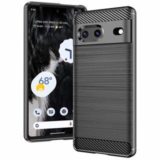 Husa Carbon Silicone pentru Google Pixel 7, Negru