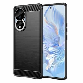 Husa Carbon Silicone pentru Honor 90, Negru