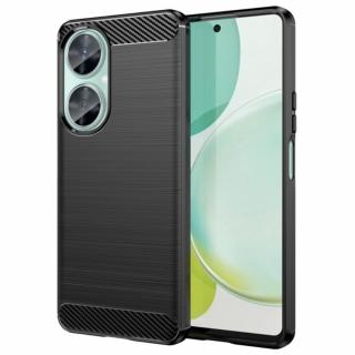 Husa Carbon Silicone pentru Huawei Nova 11i, Negru