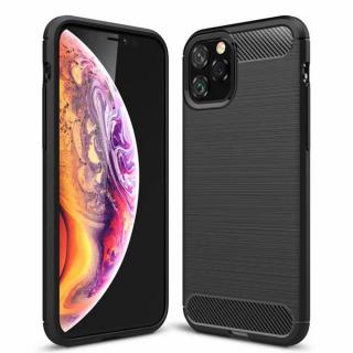 Husa Carbon Silicone pentru iPhone 11 Pro, Negru