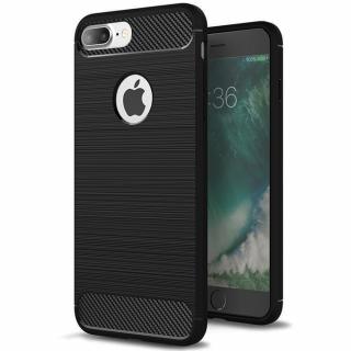 Husa Carbon Silicone pentru iPhone 7 Plus, Negru