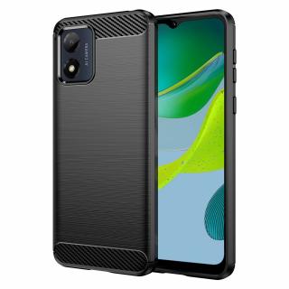 Husa Carbon Silicone pentru Motorola Moto E13, Negru