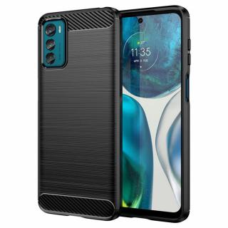 Husa Carbon Silicone pentru Motorola Moto G42, Negru