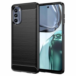 Husa Carbon Silicone pentru Motorola Moto G62, Negru