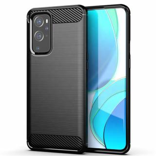 Husa Carbon Silicone pentru OnePlus 9 Pro, Negru