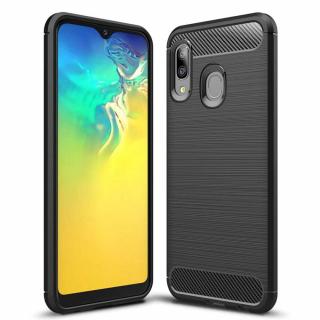 Husa Carbon Silicone pentru Samsung Galaxy A20e, Negru