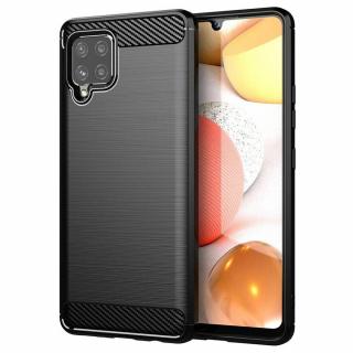 Husa Carbon Silicone pentru Samsung Galaxy A42 5G, Negru