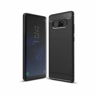 Husa Carbon Silicone pentru Samsung Galaxy Note 8, Negru