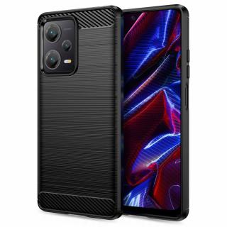 Husa Carbon Silicone pentru Xiaomi Redmi Note 12 5G, Negru