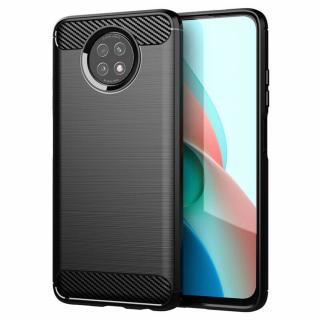 Husa Carbon Silicone pentru Xiaomi Redmi Note 9T, Negru