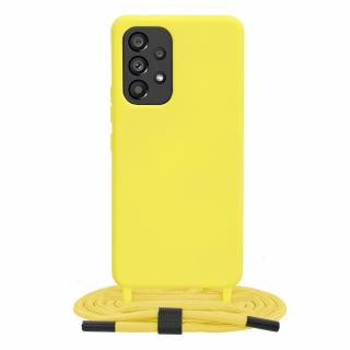 Husa cu snur Samsung Galaxy A53 5G, Crossbody Lanyard, Yellow