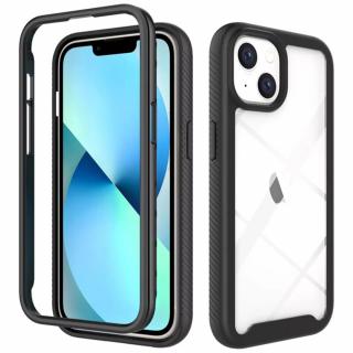 Husa Defense 360 + folie protectie pentru iPhone 14 Plus, Negru