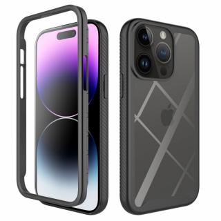 Husa Defense 360 + folie protectie pentru iPhone 14 Pro Max, Negru