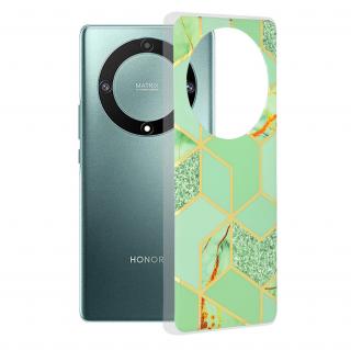 Husa Honor Magic 5 Lite, Techsuit Marble Series, Green Hex