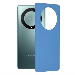 Husa Honor Magic5 Lite, Soft Edge Silicone, Denim Blue