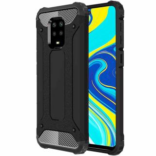 Husa Hybrid Armor pentru Xiaomi Redmi Note 9S   Note 9 Pro, Negru