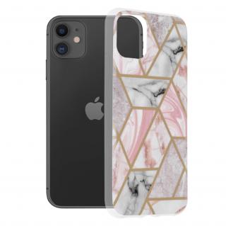 Husa iPhone 11, Techsuit Marble Series, Pink Hex