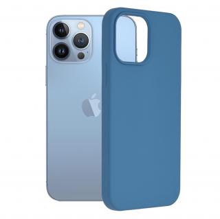 Husa iPhone 13 Pro Max, Soft Edge Silicone, Denim Blue