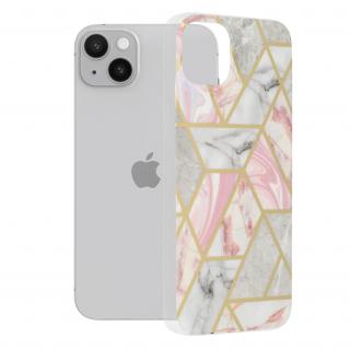 Husa iPhone 14 Plus, Techsuit Marble Series, Pink Hex