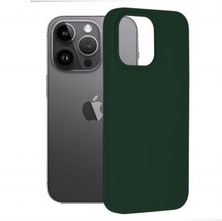 Husa iPhone 14 Pro Max, Soft Edge Silicone, Dark Green