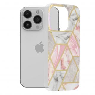 Husa iPhone 14 Pro, Techsuit Marble Series, Pink Hex