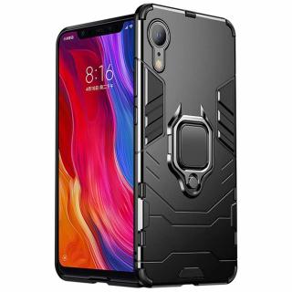 Husa iPhone XR, Techsuit Shield Ring, Negru