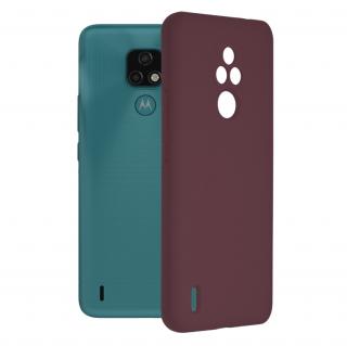 Husa Motorola Moto E7, Soft Edge Silicone, Plum Violet