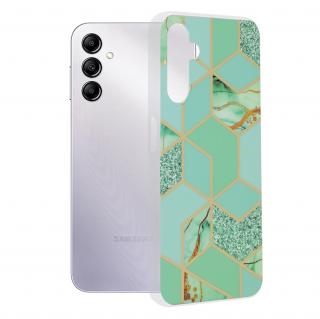 Husa Samsung Galaxy A14 4G   A14 5G, Techsuit Marble Series, Green Hex