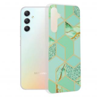 Husa Samsung Galaxy A34 5G, Techsuit Marble Series, Green Hex