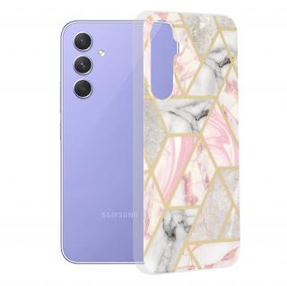 Husa Samsung Galaxy A54, Techsuit Marble Series, Pink Hex