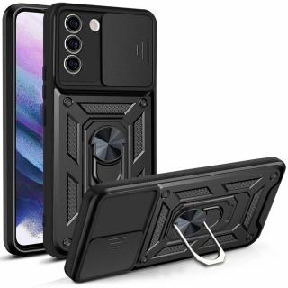 Husa Samsung Galaxy S21 FE cu protectie camera Techsuit CamShield Series, Negru