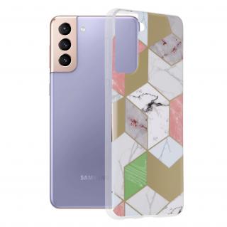 Husa Samsung Galaxy S21 Plus, Techsuit Marble Series, Purple Hex