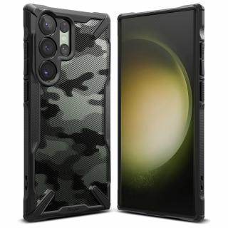 Husa Samsung Galaxy S23 Ultra, Ringke Fusion X, Camo Black