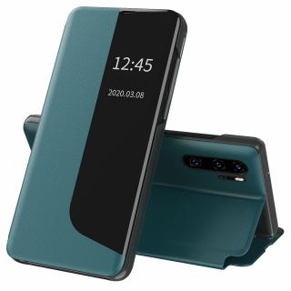 Husa tip carte Huawei P30 Pro, eFold Book View, Dark Green