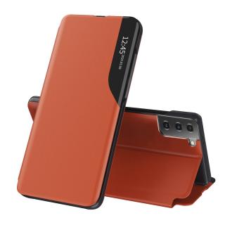 Husa tip carte Samsung Galaxy S21 FE, eFold Book View, Orange