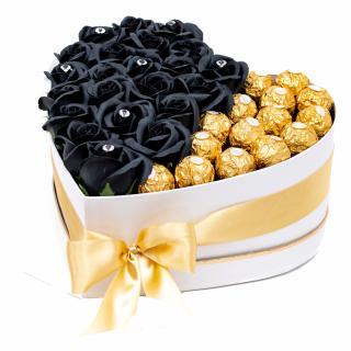 Aranjament Floral Black Ferrero Rocher Love, 26cm