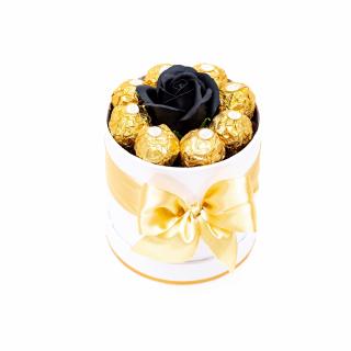 Aranjament Floral Black Ferrero Rose, 15cm