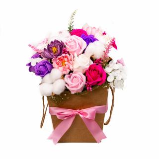 Aranjament floral Miss Pink, 33cm