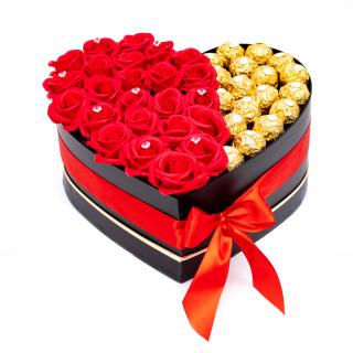 Aranjament Floral Red Ferrero Rocher Love, 30cm